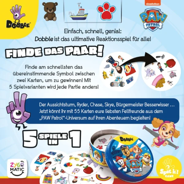 Dobble Paw Patrol Rückseite