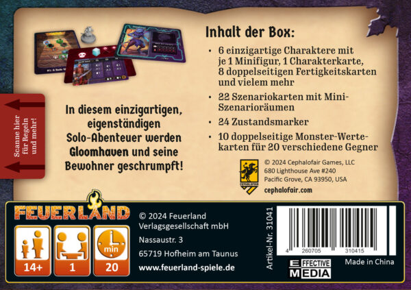 Gloomhaven KnK Box Rückseite