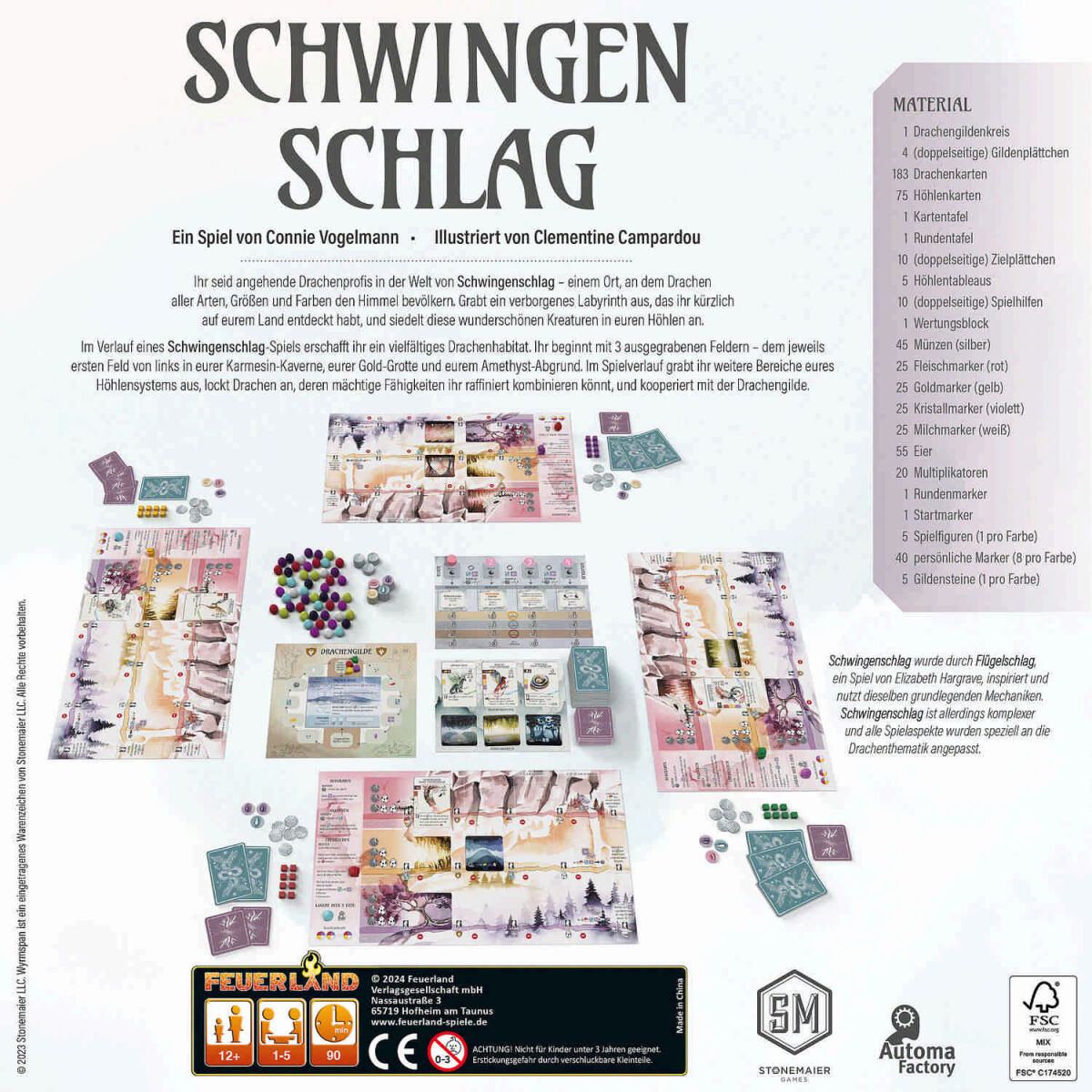 Schwingenschlag Feuerland Spiele Cover hinten