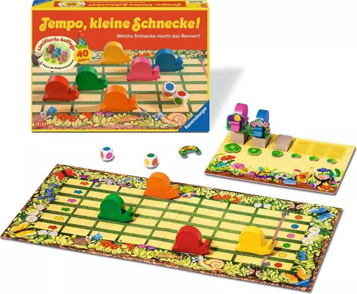 Tempo kleine Schnecke 40 Jahre Ravensburger Spielmaterial