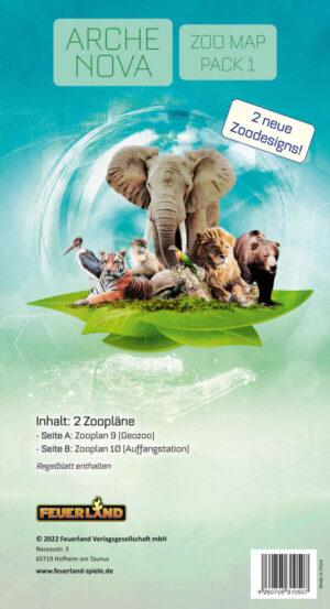 Arche Nova Zoo Map Pack 1 Erweiterung Vorderseite