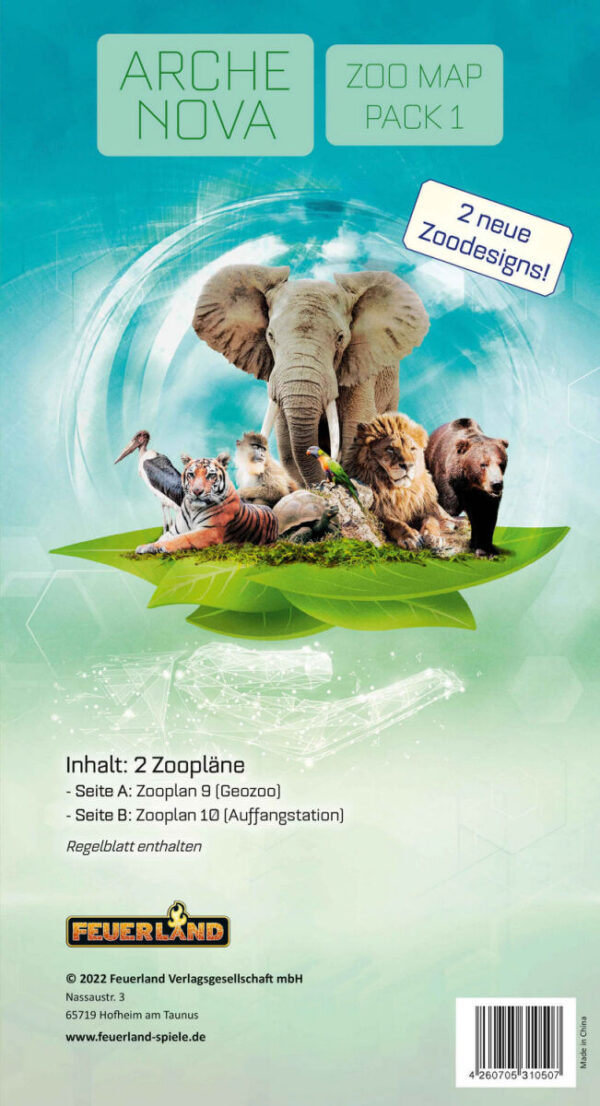 Arche Nova Zoo Map Pack 1 Erweiterung Vorderseite