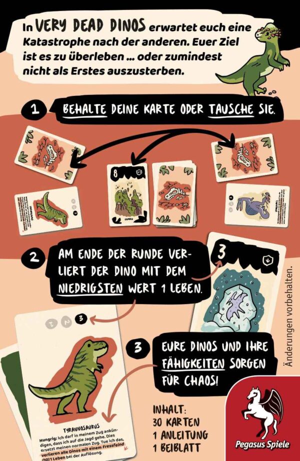 very dead dinos t-rex spielschachtel hinten