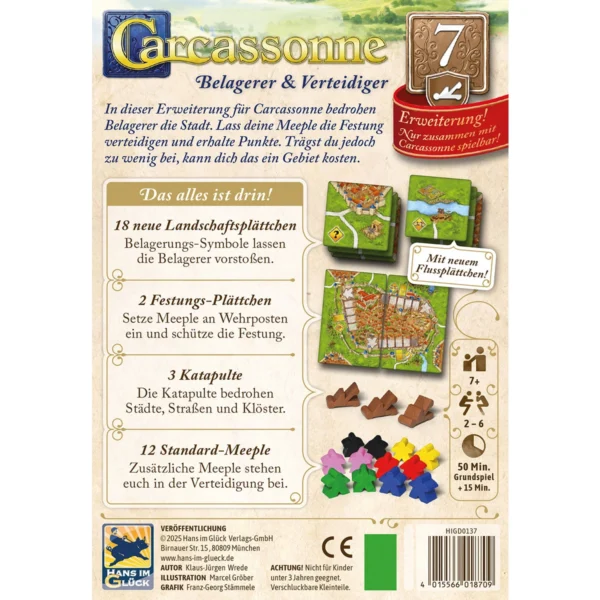 carcassonne belagerer und verteidiger erweiterung spielschachtel hinten