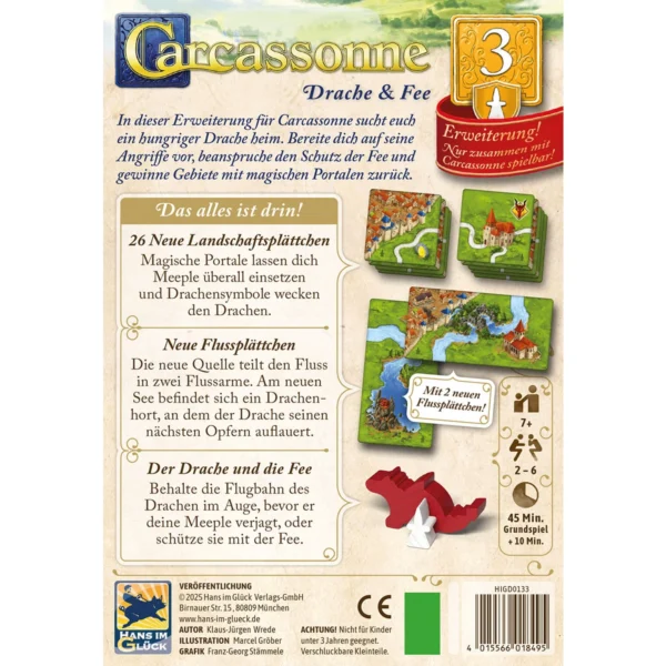 carcassonne drache & fee erweiterung spielschachtel hinten