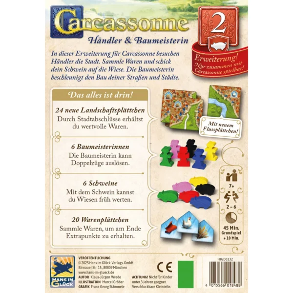 carcassonne händler und baumeisterin erweiterung spielschachtel hinten