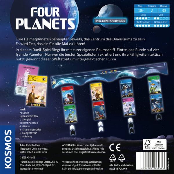 four planets spielschachtel hinten