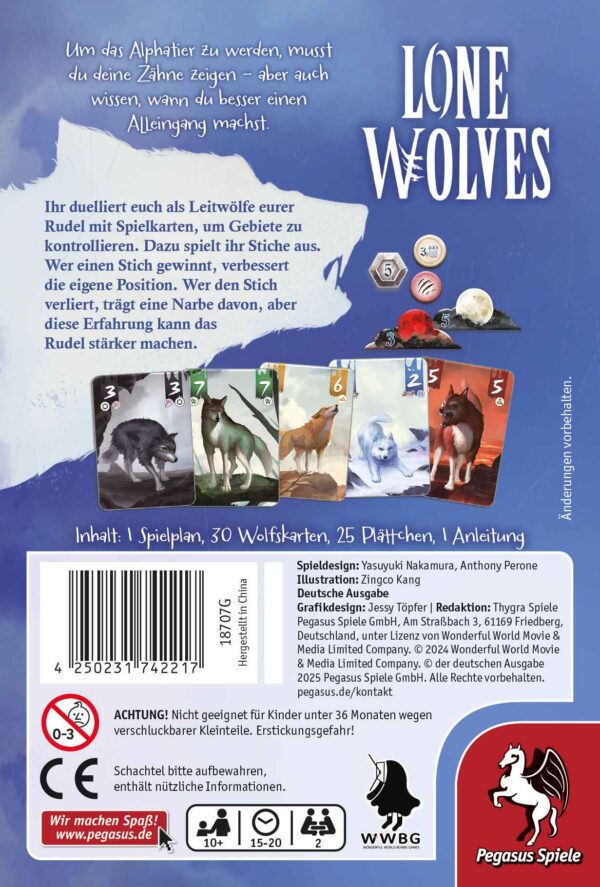 lone wolves spielschachtel hinten