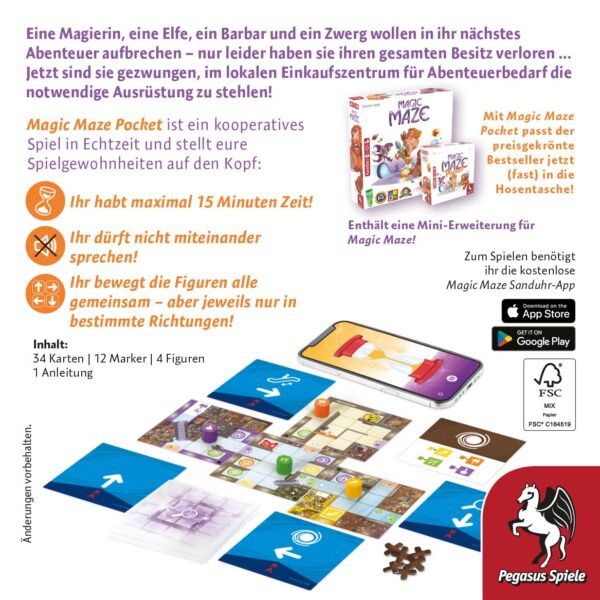 magic maze pocket spielschachtel hinten