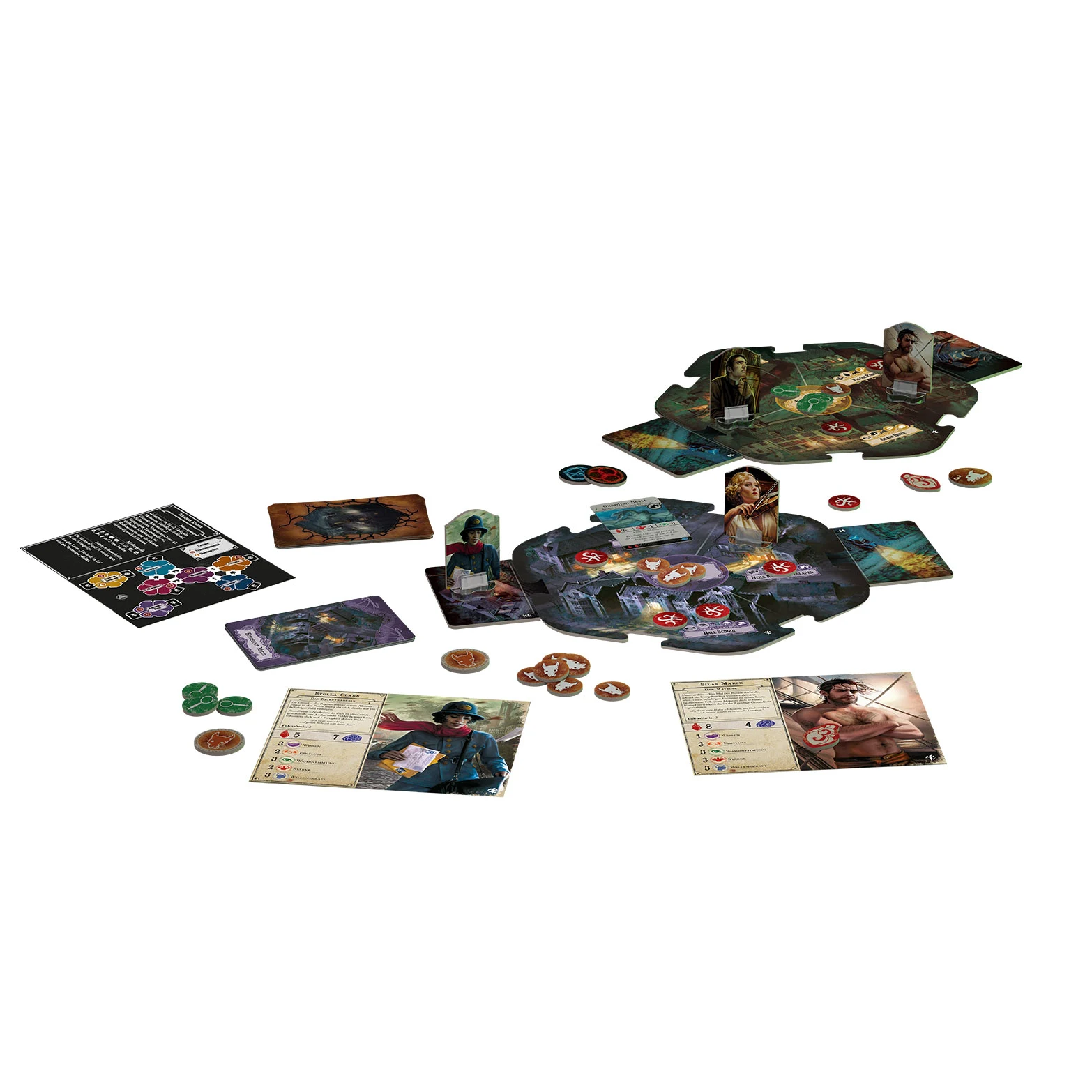 arkham Horror 3. edition dunkle fluten spielmaterial