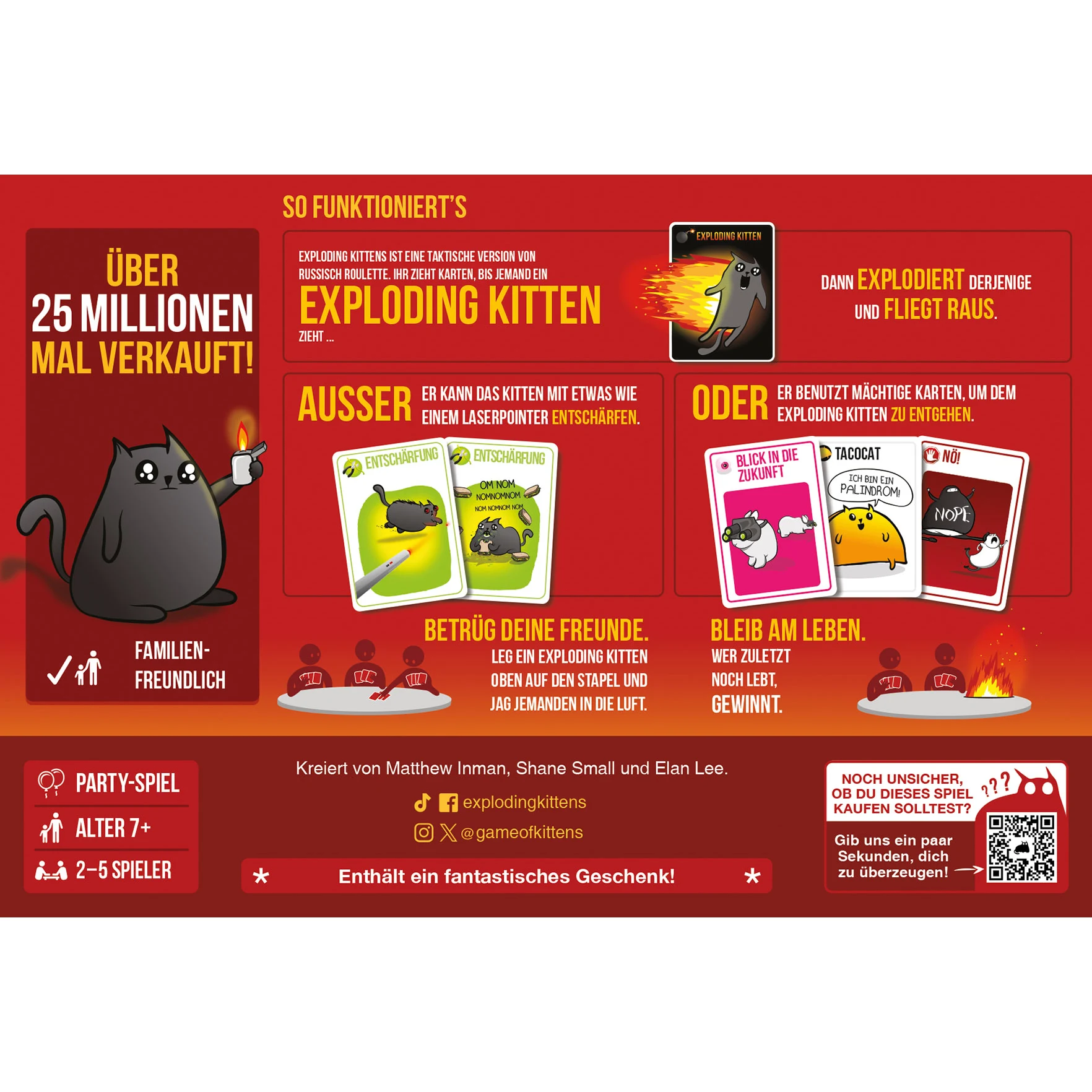 exploding kittens spielschachtel hinten