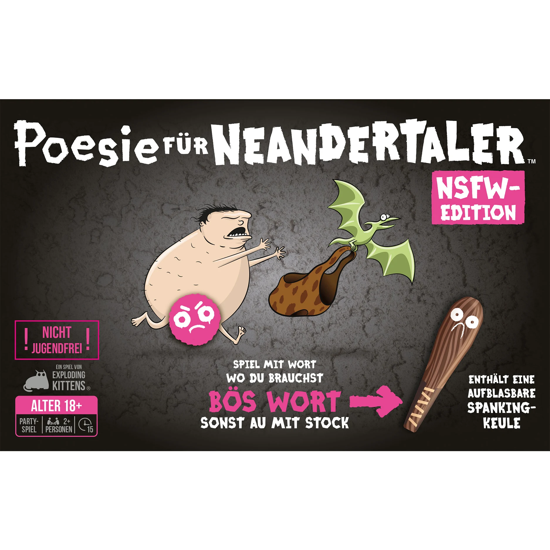 poesie für neandertaler nsfw spielschachtel vorne