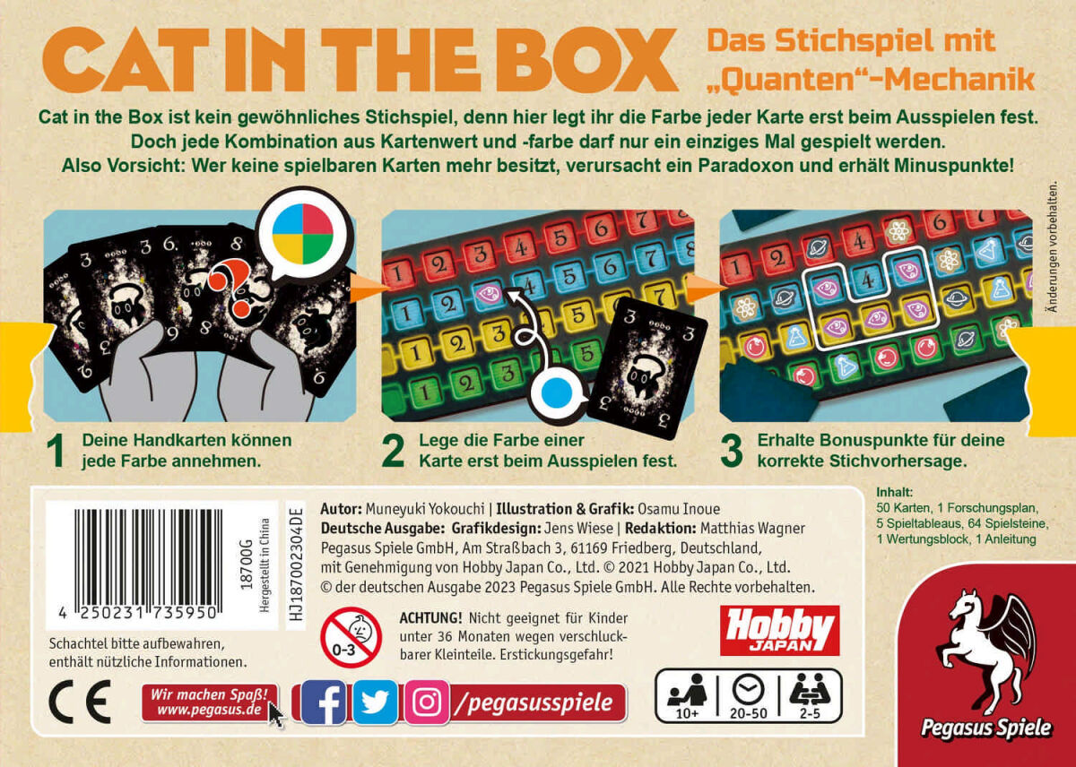 Cat in the Box Pegasus Spiele Cover hinten