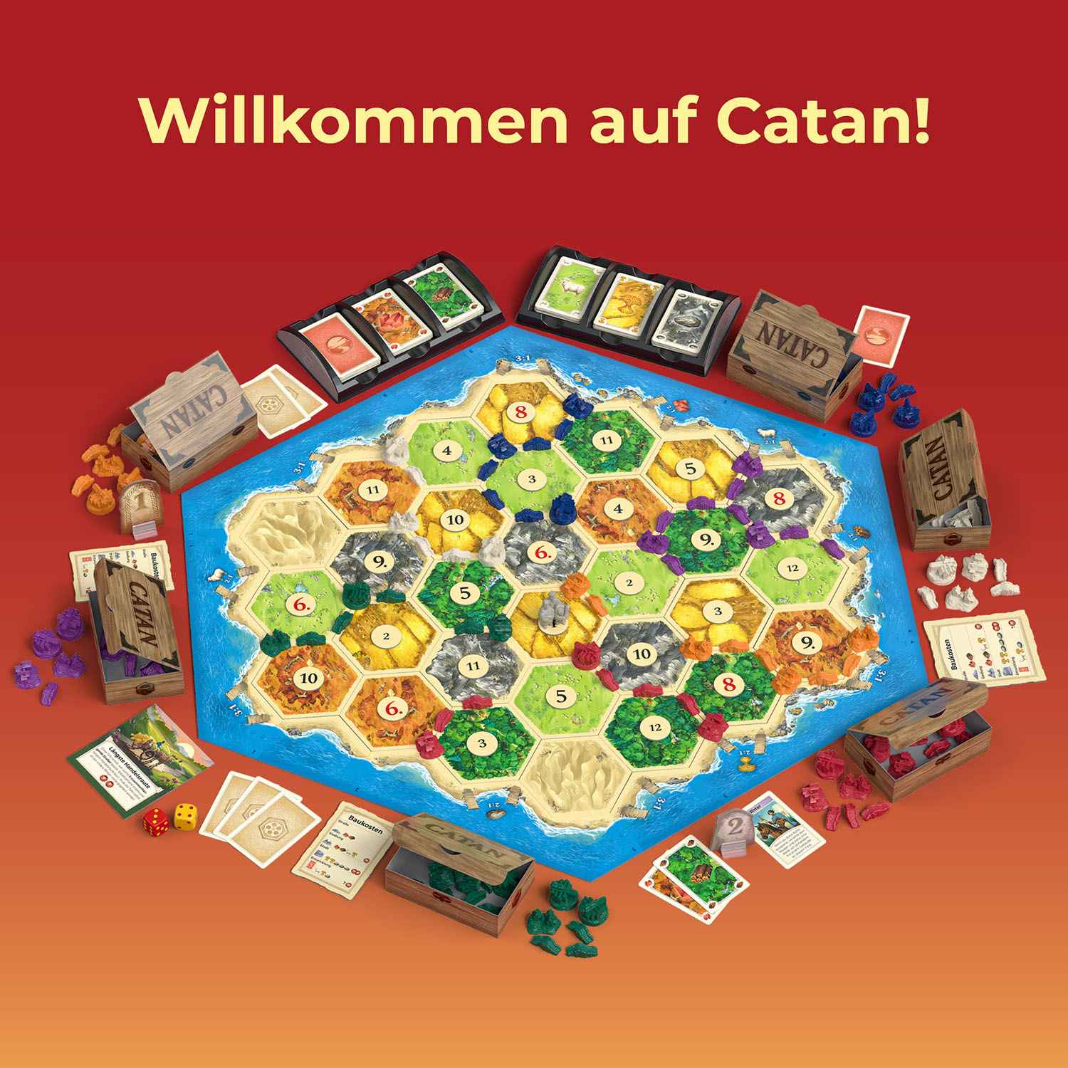 Catan 5/6 Spieler 2025 Erweiterung kosmos Verlag Spielmaterial