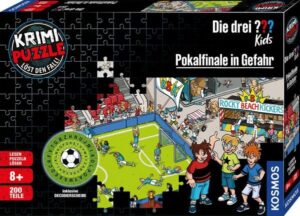 Die drei ??? Kids Puzzle: Pokalfinale in Gefahr Kosmos Verlag Cover vorne