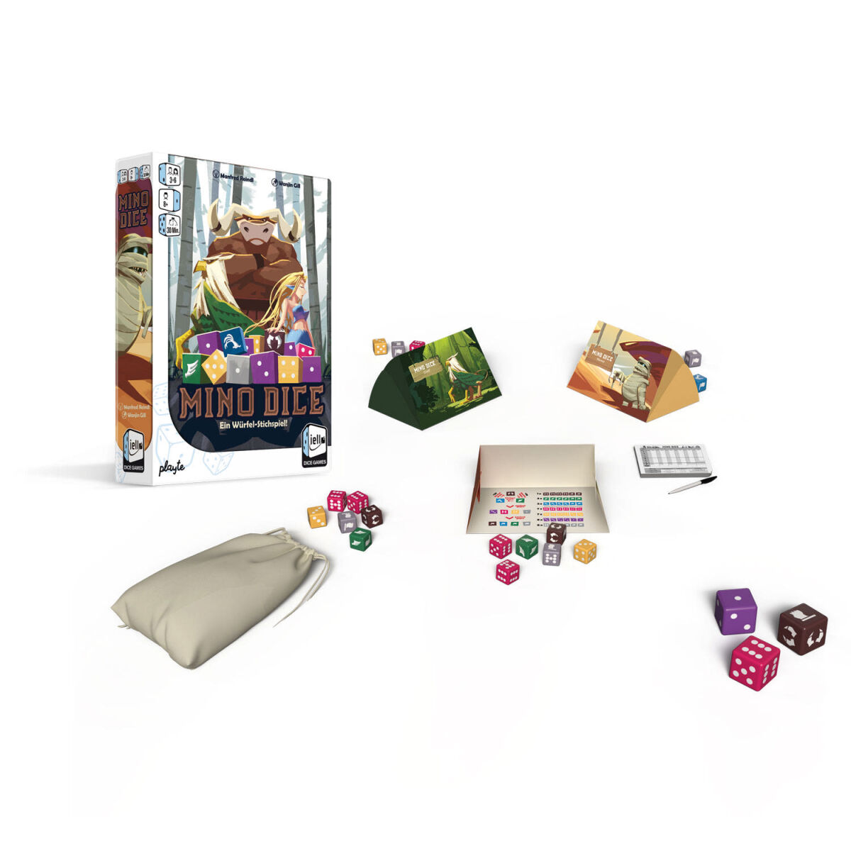 Mino Dice IELLO Spielmaterial