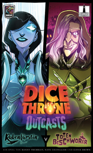 Dice Throne Outcasts Rabenfürstin vs. Totenbeschwörer Grimspire Cover vorne