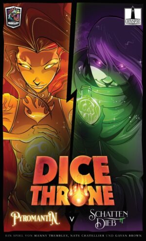 Dice Throne Pyromantin vs. Schattendieb Grimspire Cover vorne