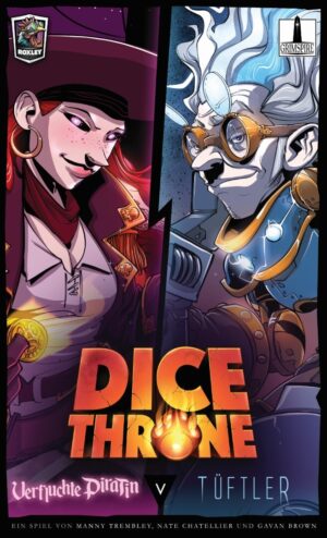 Dice Throne Verfluchte Piratin vs. Tüftler Grimspire Cover vorne
