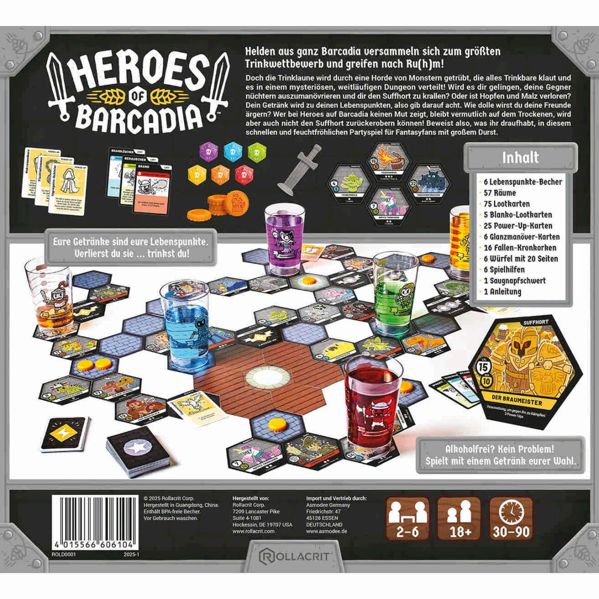 Heroes of Barcadia Asmodee GmbH Cover hinten