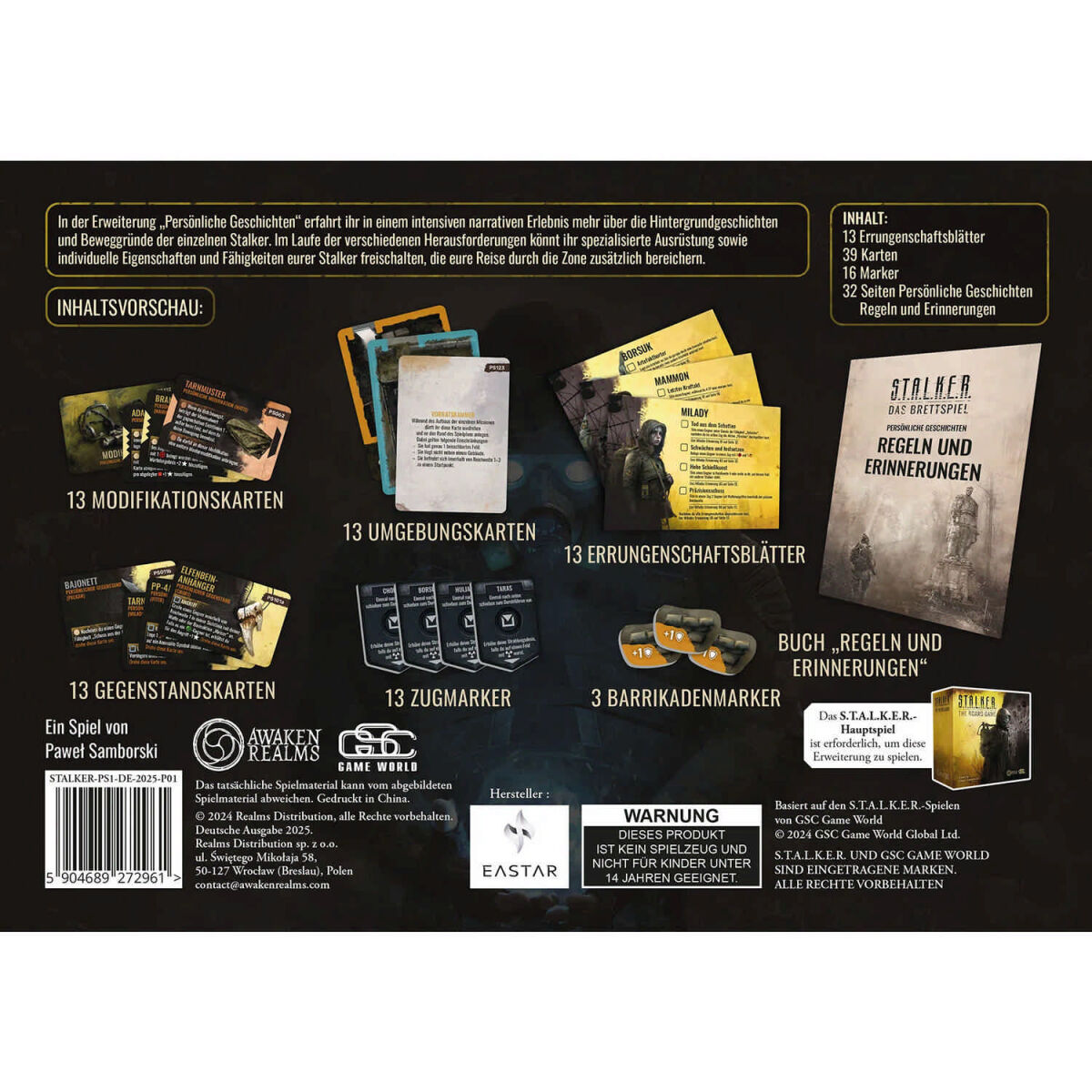 Stalker persönliche Geschichten Awaken Realms Cover hinten