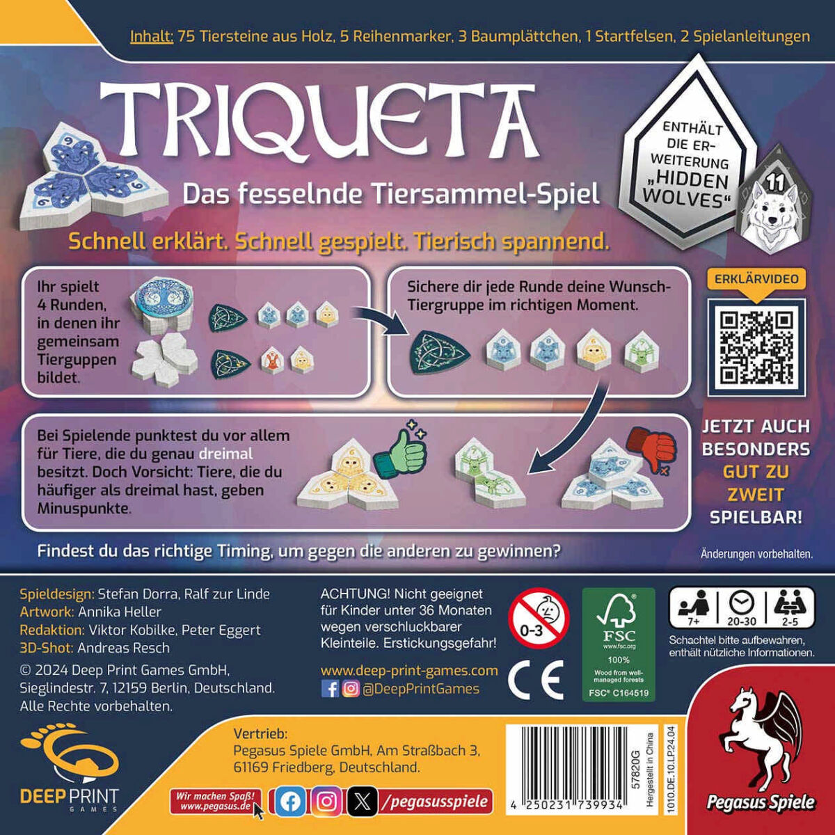 Triqueta 2te Edition Pegasus Spiele Cover hinten