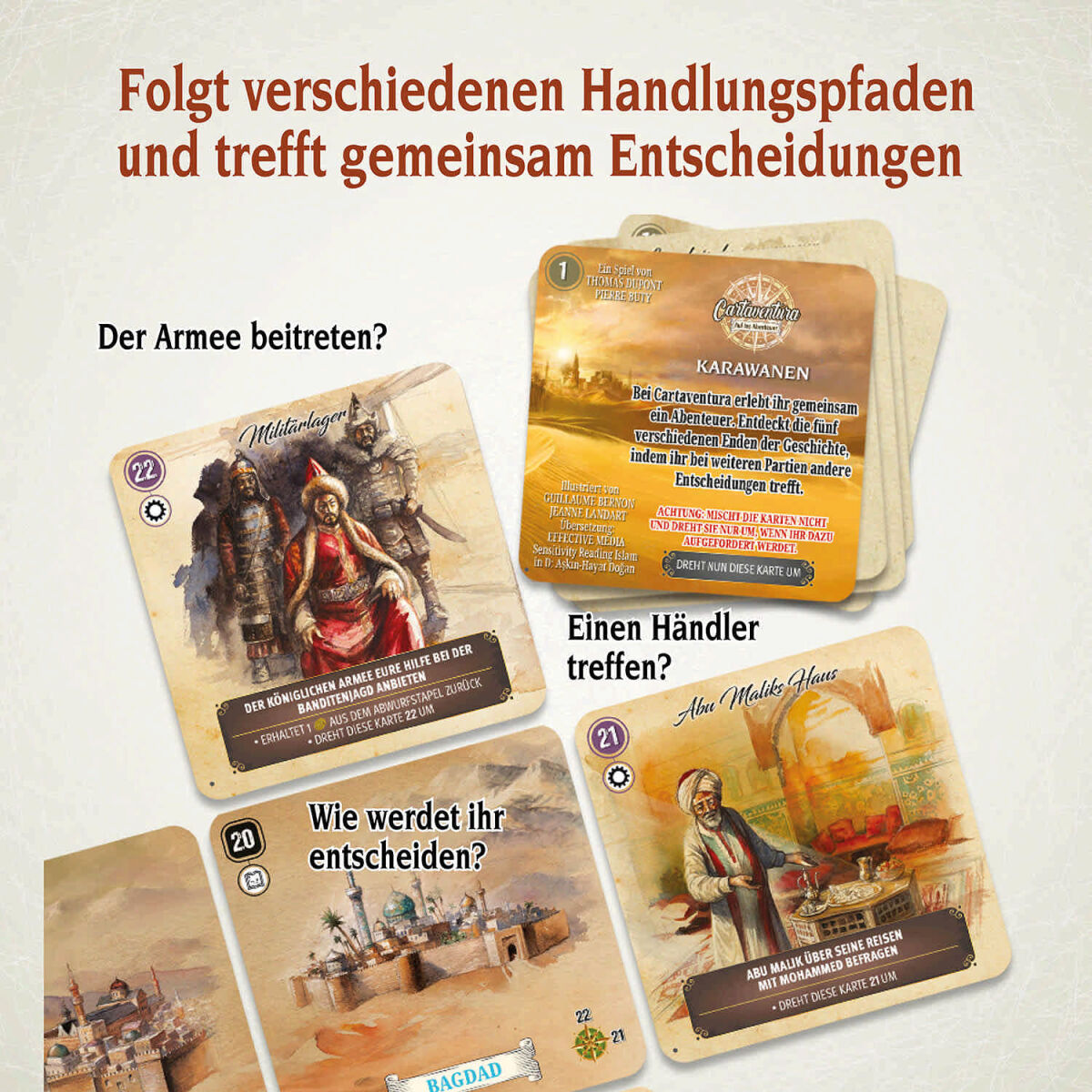 Cartaventura - Karawanen Kosmos Verlag Spielmaterial