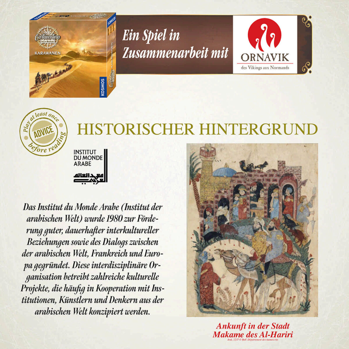 Cartaventura - Karawanen Kosmos Verlag Spielmaterial