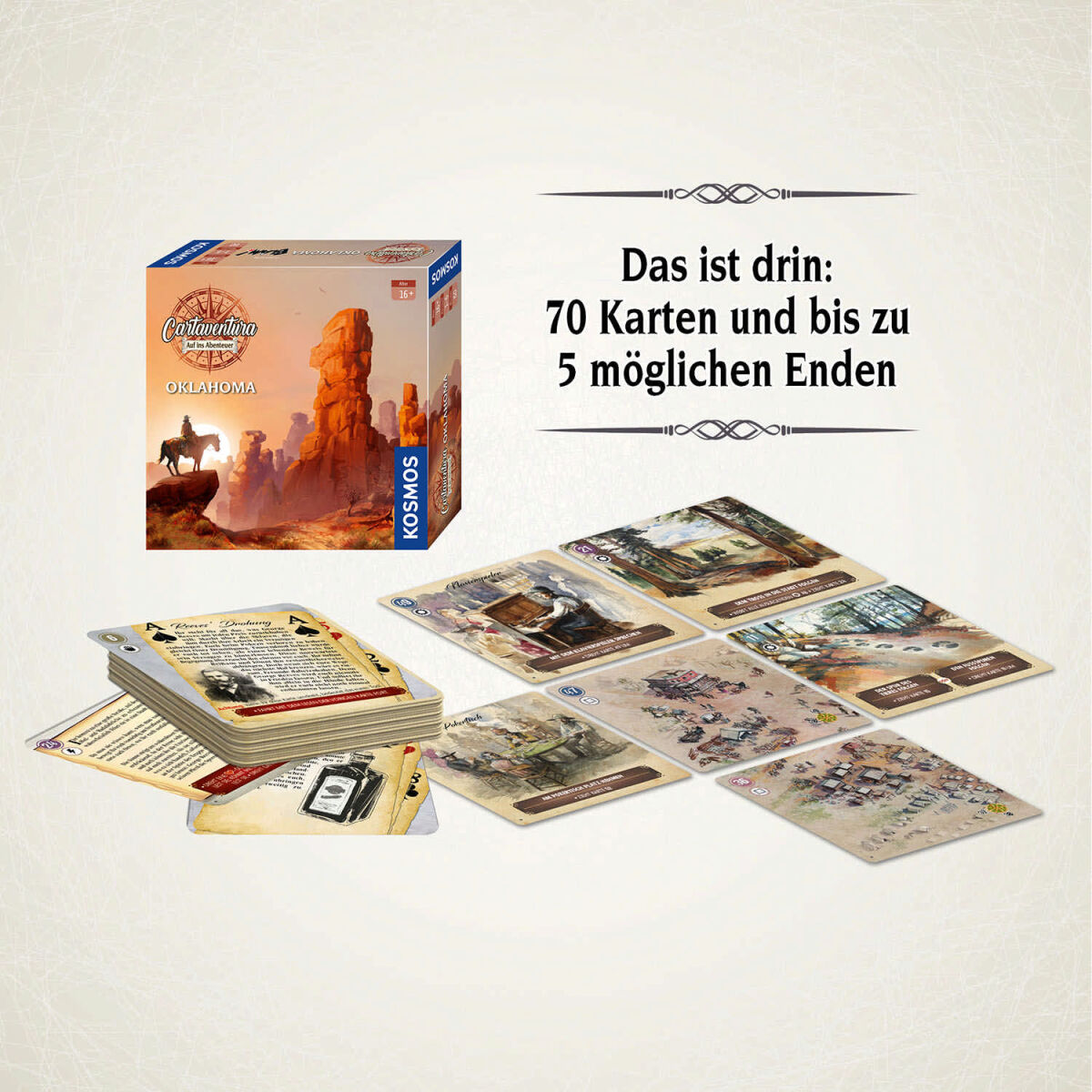 Cartaventura - Oklahoma Kosmos Verlag Spielmaterial
