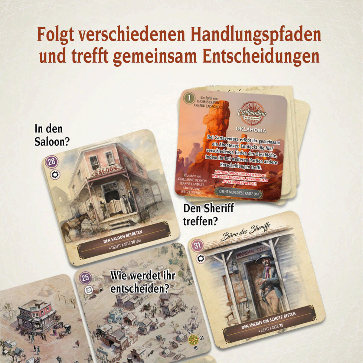 Cartaventura - Oklahoma Kosmos Verlag Spielmaterial