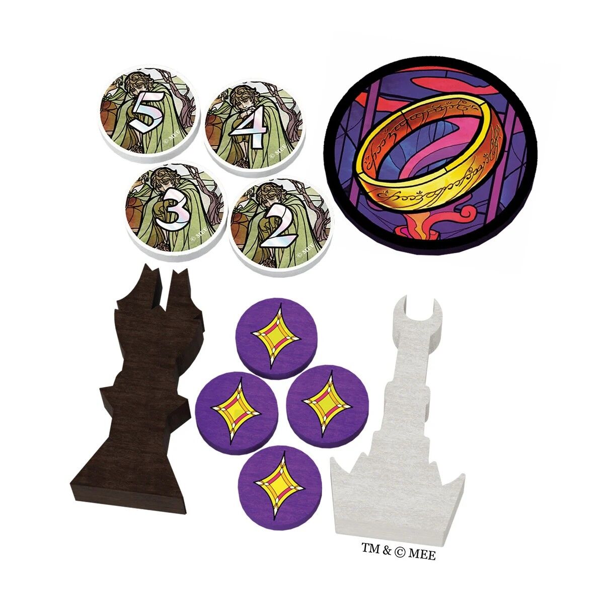 Der Herr der Ringe: Die zwei Türme - Das Stichspiel Asmodee GmbH Spielmaterial