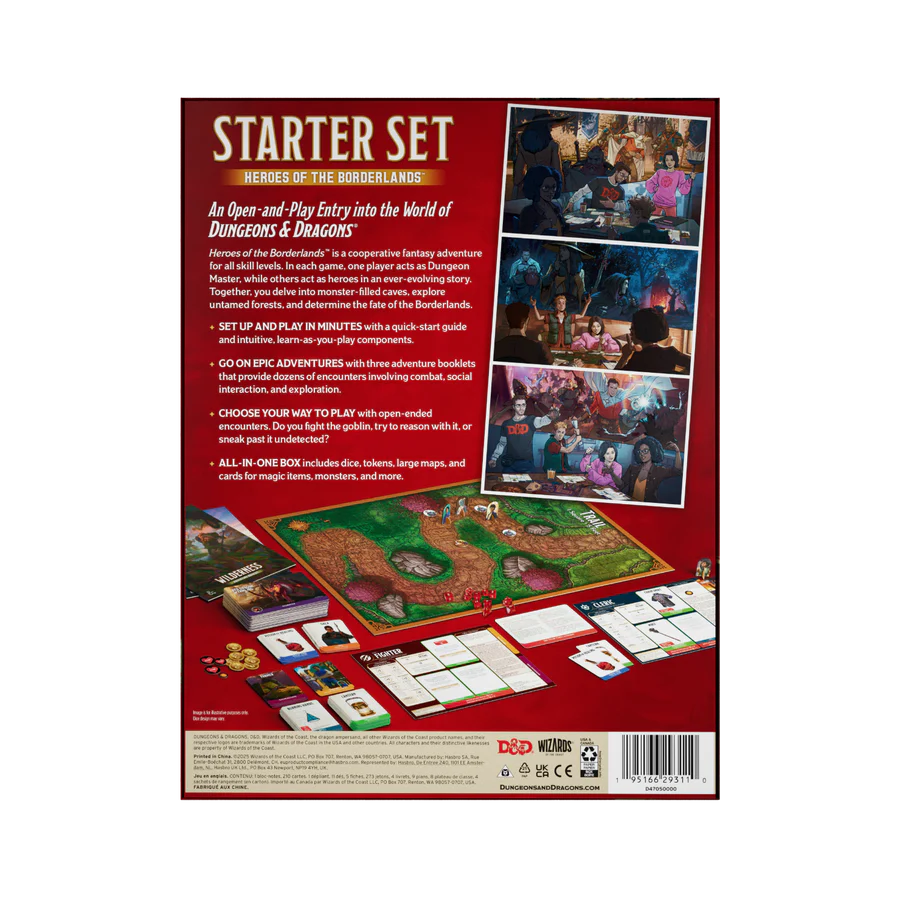 Dungeons & Dragons Starter Set: Helden der Grenzlande Wizards of the Coast Cover hinten