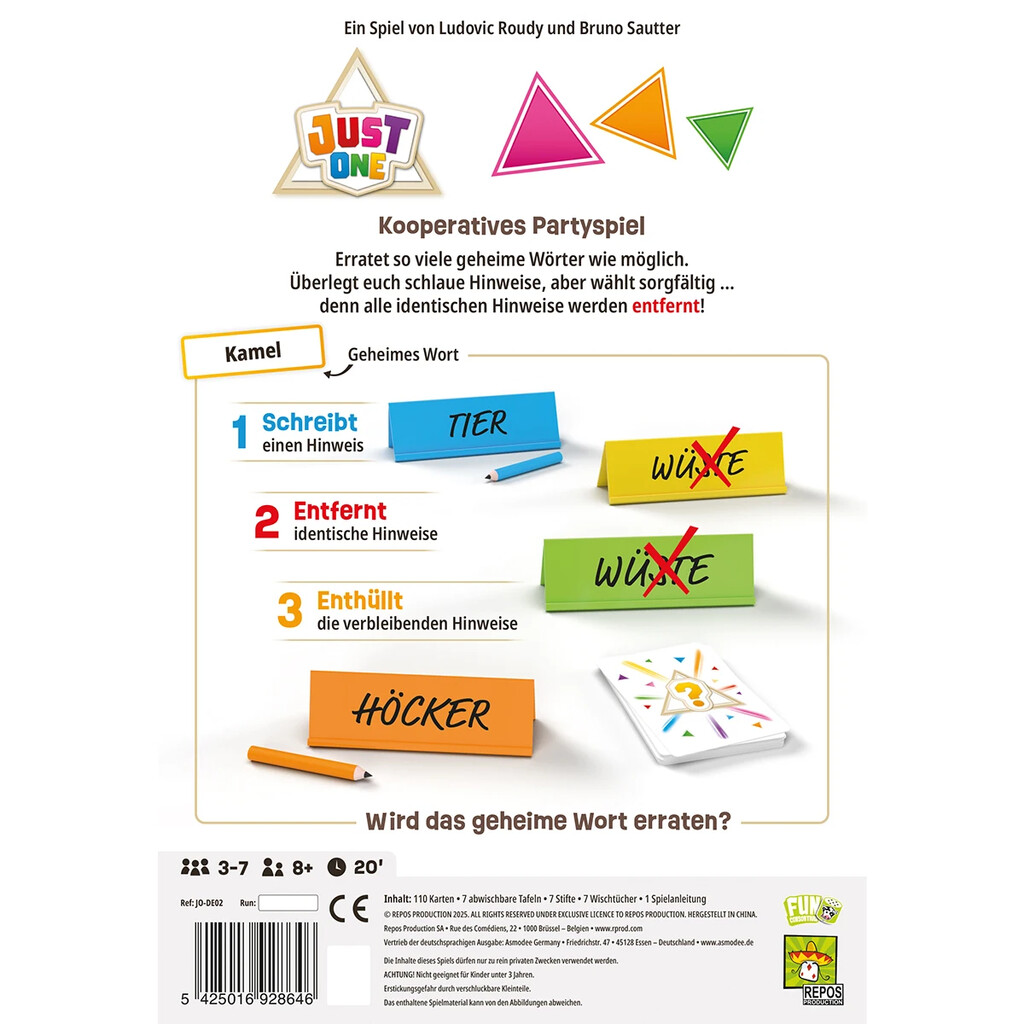 Just One Asmodee GmbH Cover hinten