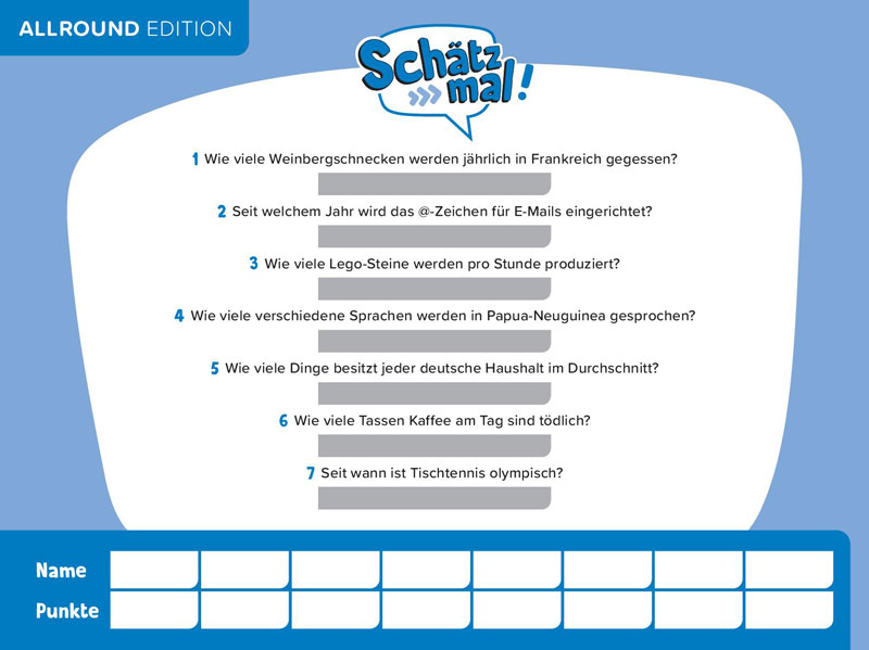 Schätz mal - Allround Edition Schätz mal Verlag Spielmaterial