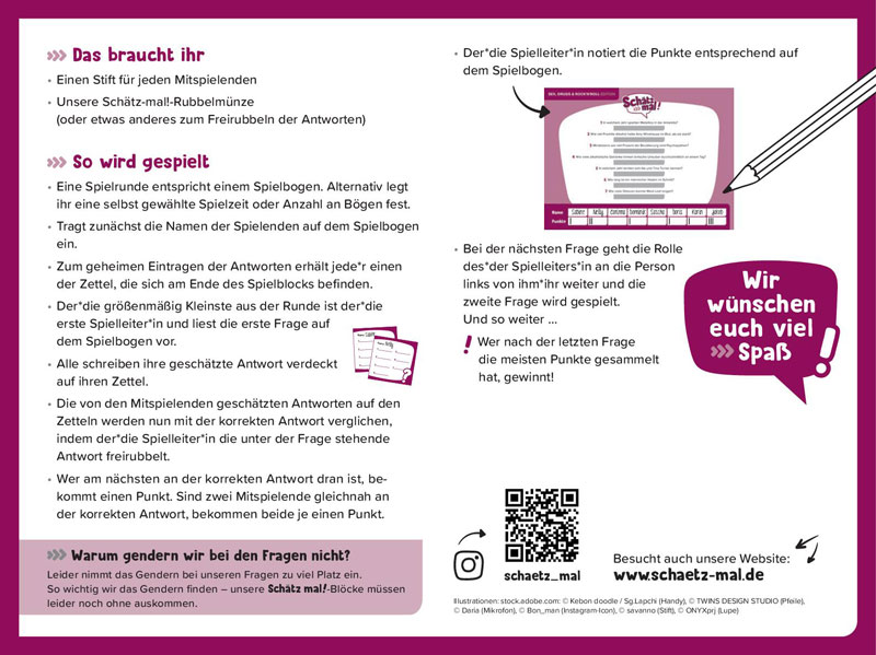 Schätz mal Sex, Drug & Rock Roll Schätz mal Verlag Cover hinten