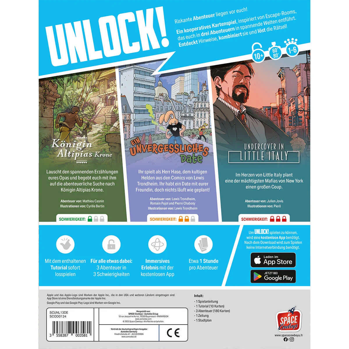 Unlock Risky Adventures Asmodee GmbH Cover hinten