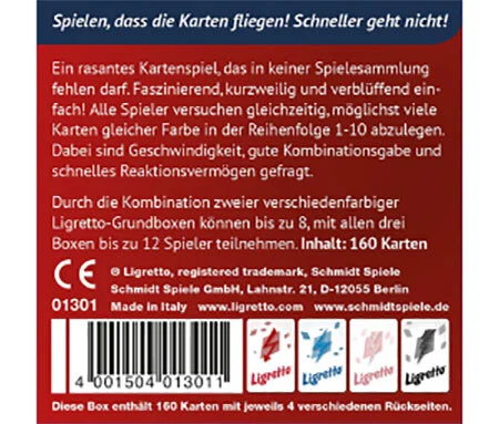 Ligretto rot Schmitz Spiele Cover hinten
