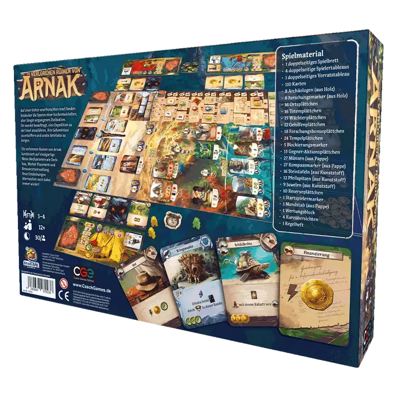 Die verlorenen Ruinen von Arnak Czech Games Edition Cover hinten
