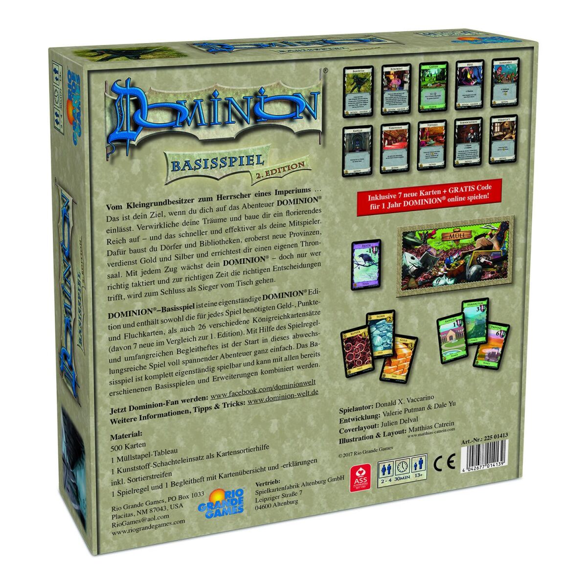 Dominion Rio Grande Games Cover hinten