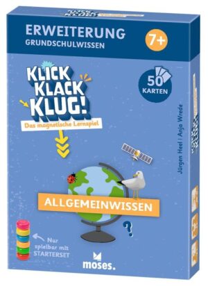 Klick Klack Klug - Kartenset Allgemeinwissen ab 7 Jahren Moses Verlag Cover vorne