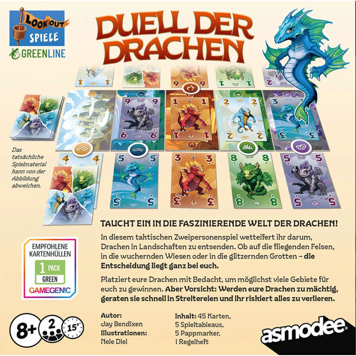 Duell der Drachen Lookout Spiele Cover hinten