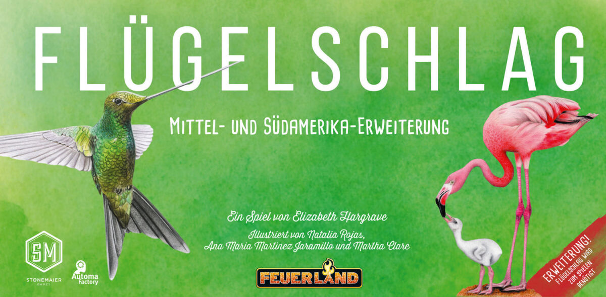 Flügelschlag Mittel- und Südamerika Feuerland Spiele Cover vorne