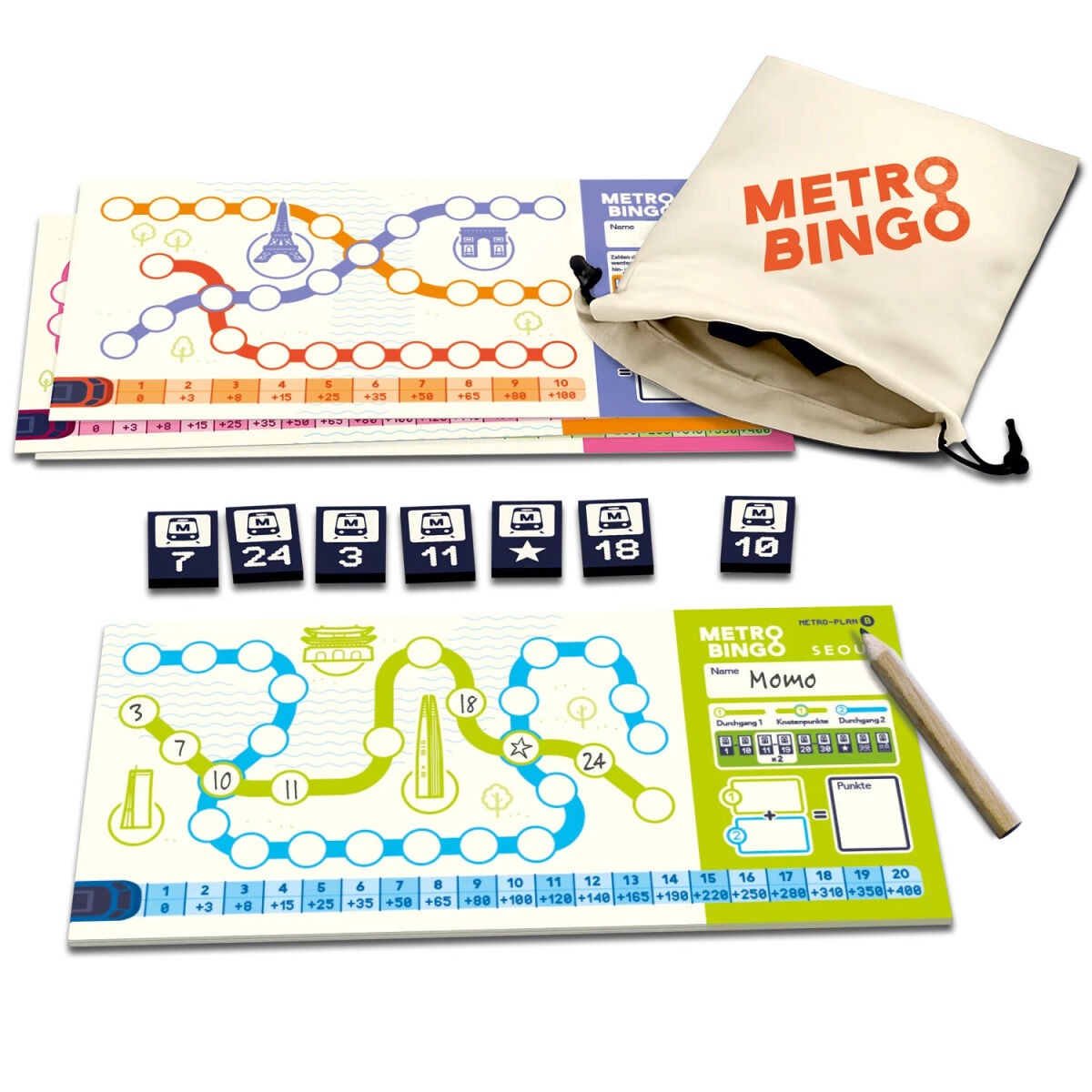 Metro Bingo Game Factory Spielmaterial