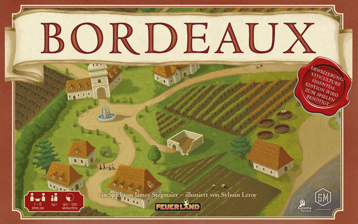 Viticulture - Bordeaux Feuerland Spiele Cover vorne