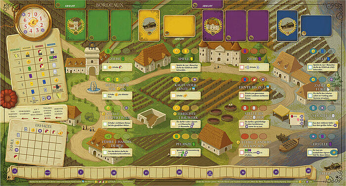 Viticulture - Bordeaux Feuerland Spiele Spielmaterial