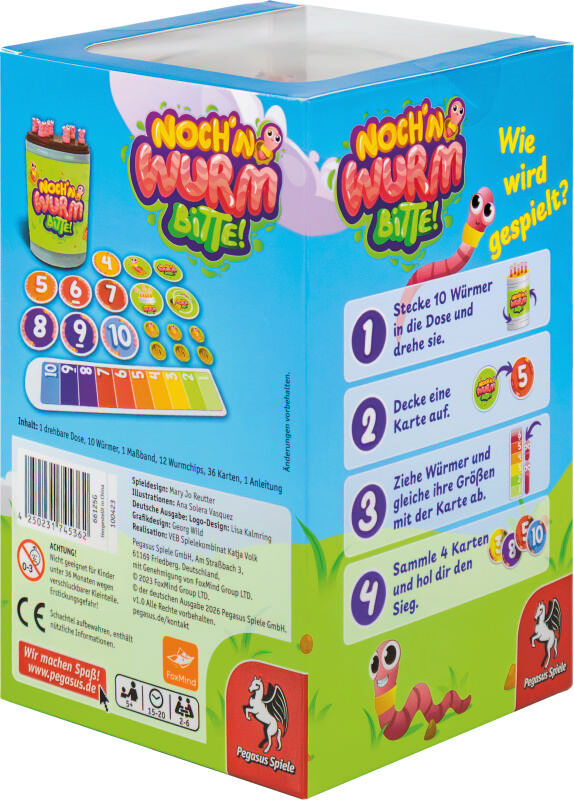 Nochn Wurm bitte Pegasus Spiele GmbH Cover hinten