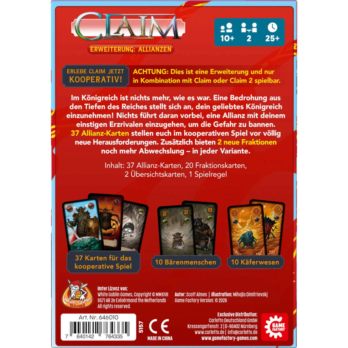 Claim - Allianzen Game Factory Cover hinten